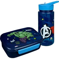 Scooli Lunchbox Brotzeitdose & Trinkflasche, Avengers, Kunststoff, (Set, 2-tlg),