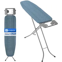 Kadax Bügelbrett mit Bügeleisenablage, 110x30cm, (Blau)