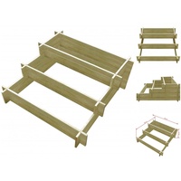 VidaXL 3-Stufiger Pflanzkübel 90 x 90 x 35 cm