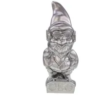 Kremers Schatzkiste Gartenzwerg Cool Silber Edition 34 cm PVC
