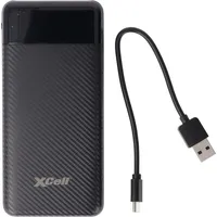 XCell Powerbank X10000 mit 10.000mAh Kapazität, schlankes Design, LED-Display,