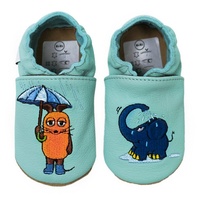 HOBEA-Germany Kitaschuhe Maus mit Elefant Regen mint 28/29 -
