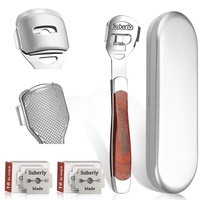 AZLTDCOW Professioneller Fußschaber, Kallusschneider aus Edelstahl, Pediküre Callus Razor