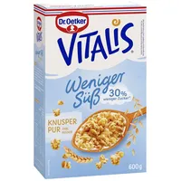 Dr. Oetker Vitalis Knusper Pur weniger süß Müsli 600,0
