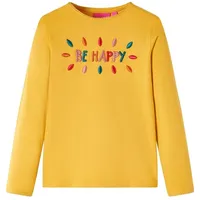 VidaXL Kinder-Langarmshirt Dunkles Ocker 92 - Gelb