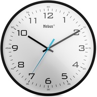 MEBUS moderne Quarz-Wanduhr klassisches Design kräftige, große Ziffern 30cm