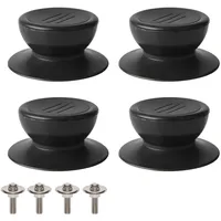 Grid cool Stück Universal-Küchendeckel-Ersatzknopf, Glasdeckelgriff, Schwarz