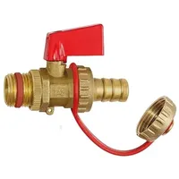 Riegler KFE-Kugelhahn, Messing blank, G 1/2, Tülle LW 13