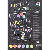 Ursus 7890099 - Buchstaben und Zahlen, pastell, aus Fotokarton