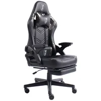 Trisens Gaming Stuhl im modernen Racing-Design mit ausziehbarer Fußstütze