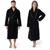 Möve Schalkragenmantel Homewear XL Schwarz