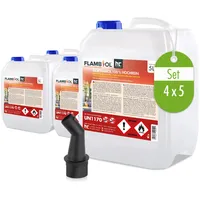 Höfer Chemie 4x 5 L FLAMBIOL® Bioethanol 100 Hochrein