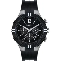 Breil TW1984 SCHWARZ Bewegung Chrono Quartz e GÜRTEL Polyurethane
