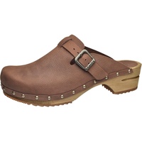 Sanita Hartwig offener Clog | Original handgemacht | Leder-Holzclogs