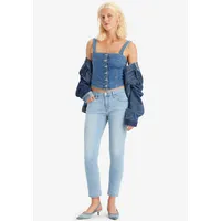 Levi's Mid Rise Boyfriend Jeans Light Indigo / Worn