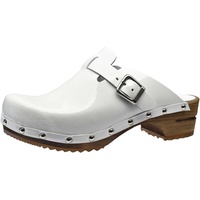 Sanita Krisla offener Clog | Original handgemacht | Leder-Holzclogs