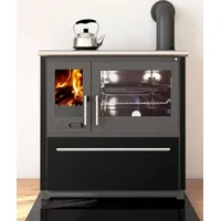 Plamen Küchenofen 850 Glas N schwarz 8 kW (rechte