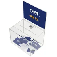 HMF 46913 Acryl Spendenbox abschließbar 21,5 x 16 x