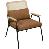 Svita Loungesessel Rattansessel Retrosessel Rattan Braun