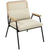 Svita Loungesessel Rattansessel Retrosessel Rattan Creme
