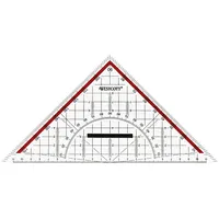 Westcott Geometriedreieck 22 cm mit abnehmbarem Griff | Transparentes