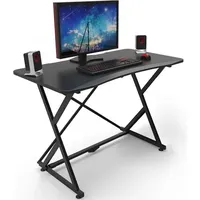TECHLY Computer-Gaming-Tisch Für Autospieler, Gaming Tisch, Schwarz