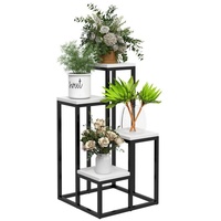 Outsunny Pflanzenständer Blumenregal, Pflanzenregal Pflanzentreppe mit 4 Ebenen,