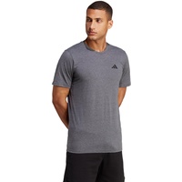 Adidas Train Essentials Feelready Training Tee, Dark Grey Heather/White/Black,