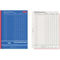 Herlitz 882415 Kassenabrechnungsbuch 502, Karton, A4, 2x50 Blatt