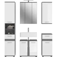 WELLTIME LUCCA 5-tlg. Hochglanz Weiß