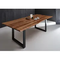 Ab:stil.art.moebel Milo 240 x 100 cm Akazie nussbaum/schwarz