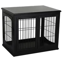 PawHut Hundekäfig schwarz MDF B/H/T: ca. 81x66x59 cm -