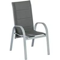 Gardenson Stapelsessel Amalfi ca. 59x107 cm Alu Grau