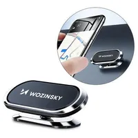 Wozinsky Selbstklebende magnetische 360-Grad-Armaturenbretthalterung Silber