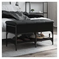 VidaXL Schuhbank Schwarz 82x42x45 cm Holzwerkstoff