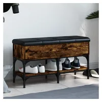VidaXL Schuhbank Räuchereiche 82x32x45 cm Holzwerkstoff