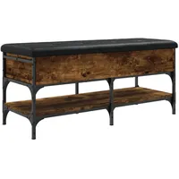 VidaXL Schuhbank Räuchereiche 102x42x45 cm Holzwerkstoff