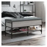 VidaXL Schuhbank Grau Sonoma 102x42x45 cm Holzwerkstoff
