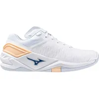 Mizuno Wave Stealth Neo Damen - weiß/blau/orange-42.5