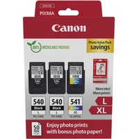 Canon PG-540L + 1 x CL-541XL 4-farbig + Papier