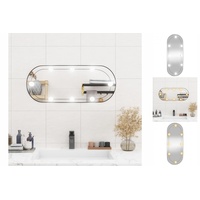 VidaXL Wandspiegel mit LED-Leuchten 30x70 cm Glas Oval