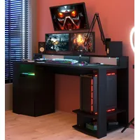 Parisot Gamingtisch in schwarz Gamer Schreibtisch Parisot inkl. LED