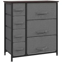 Homcom Schubladenkommode 63,5 x 71 x 30 cm Dunkelgrau