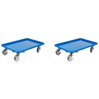 Proregal SparSet 2x Transportroller für Euroboxen 60x40cm mit Gummiräder