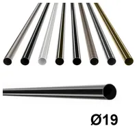 MDEKOR Rohr Stahlrohr 140 cm in Schwarz Matt aus