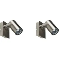 Beliani Strahler 2er Set KLIP verstellbar Metall Silber