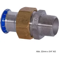 Geberit Mapress Edelstahl Übergangsverschr. mit AG d15-R3/4