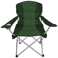 Mojawo Comfort Anglersessel Campingstuhl mit Getränkehalter und Tasche Gün