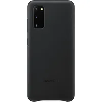 Samsung Leather Cover Galaxy S20), Smartphone Hülle, Schwarz