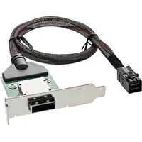 InLine InLine® SAS HD LP PCI Slotblech m. Kabel,